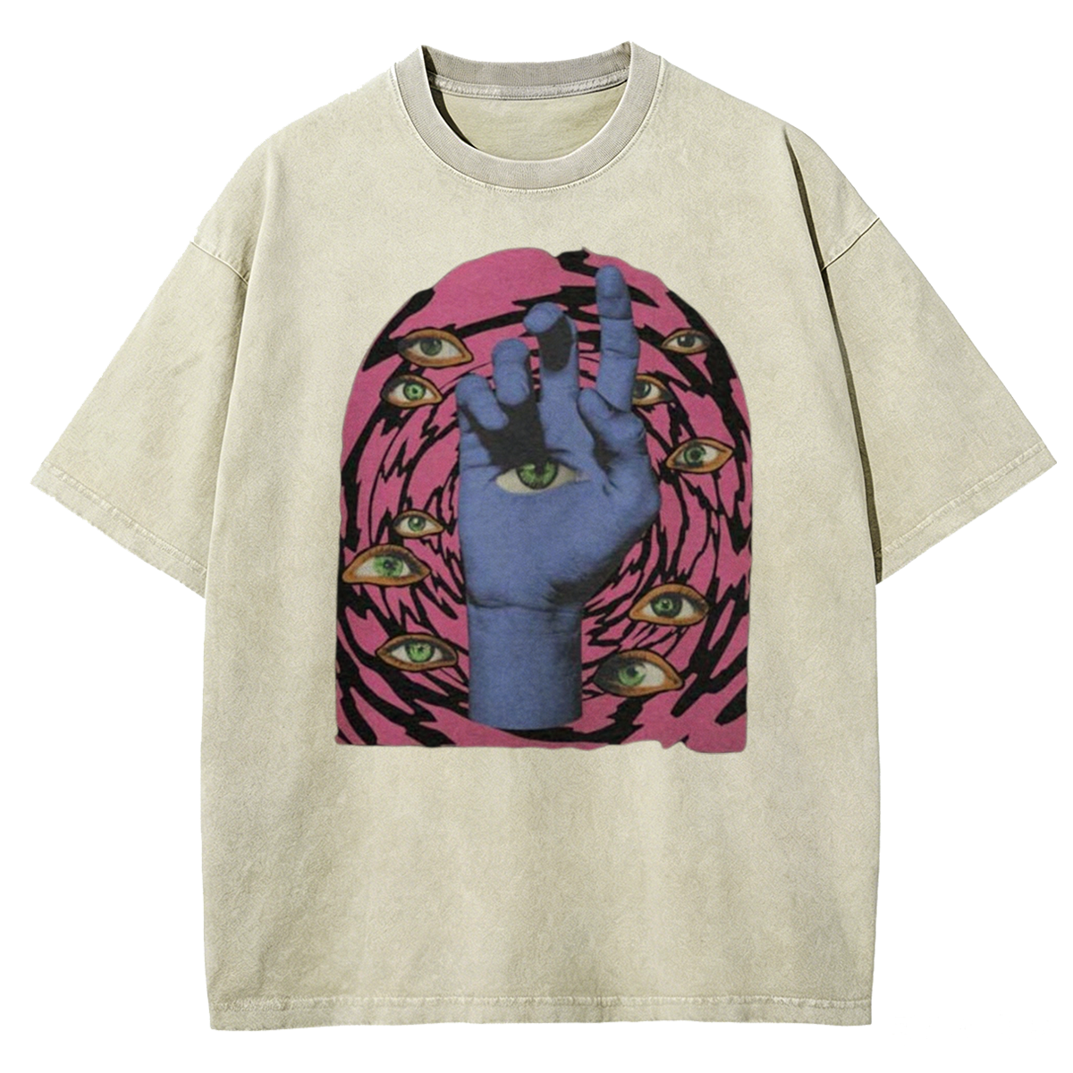 Weirdcore Aesthetic Goth Washed T-Shirt