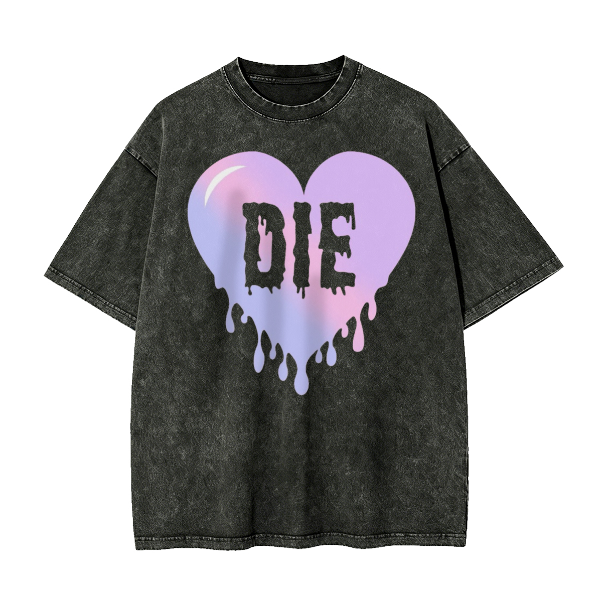 Colorful DIE Goth Washed T-Shirt