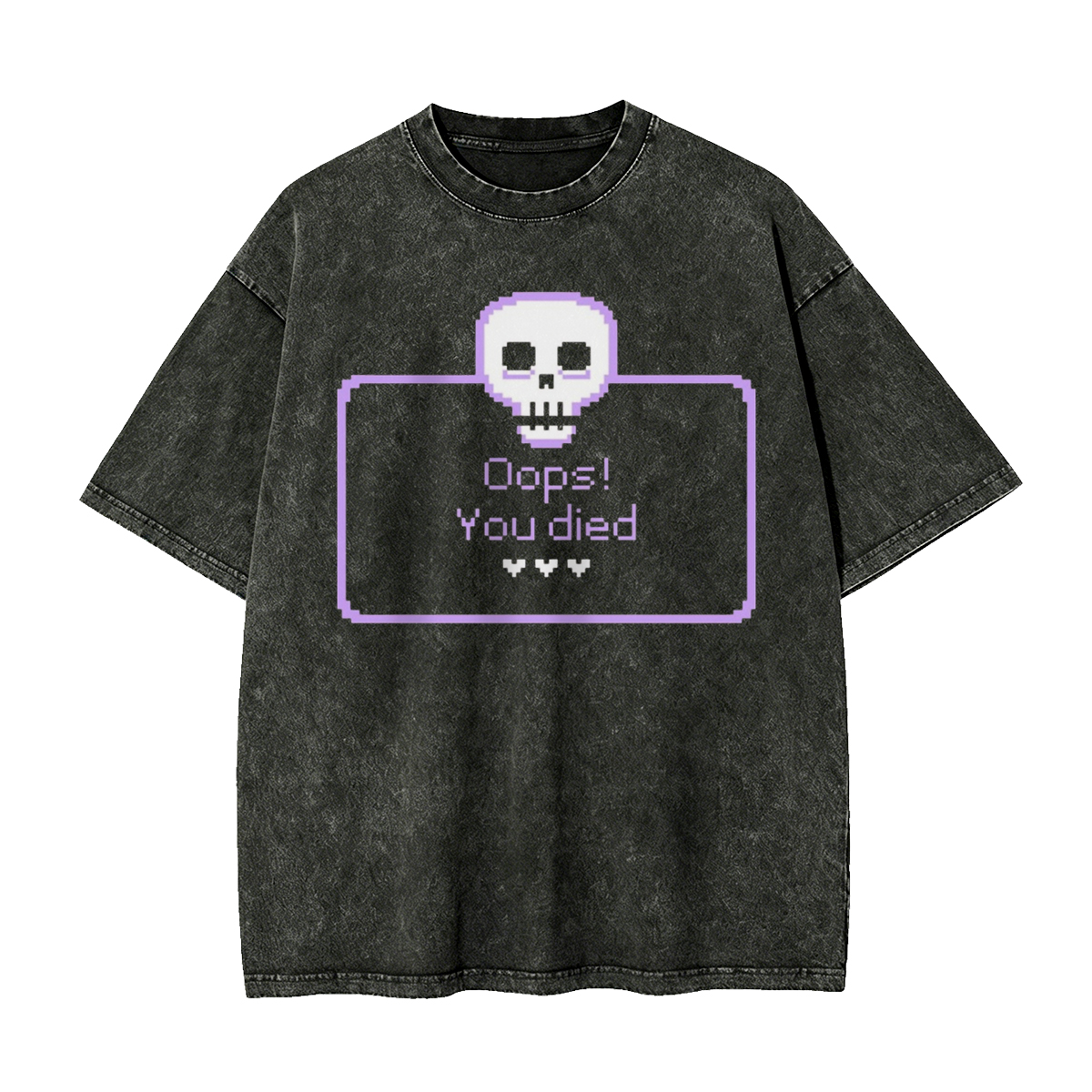 Creepy Retro Game Over Washed T-Shirt