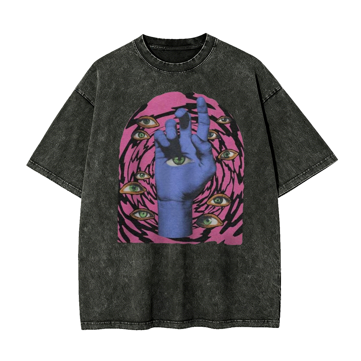 Weirdcore Aesthetic Goth Washed T-Shirt