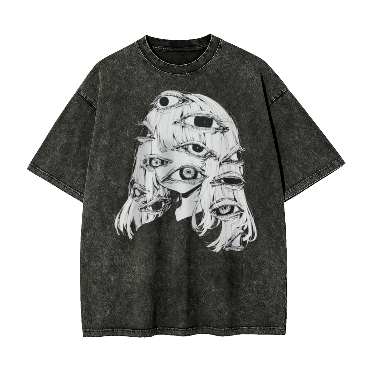 Weirdcore Eyeball Washed T-Shirt