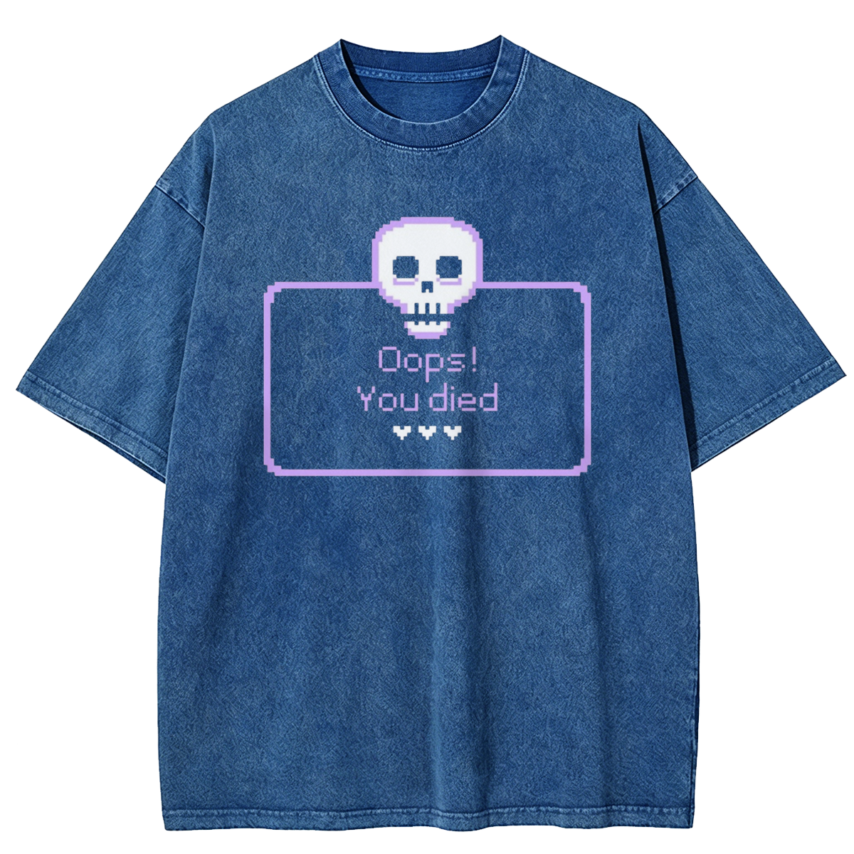 Creepy Retro Game Over Washed T-Shirt