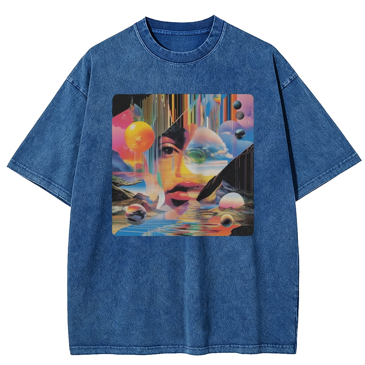 Surreal Psychedelic Vaporwave Washed T-Shirt