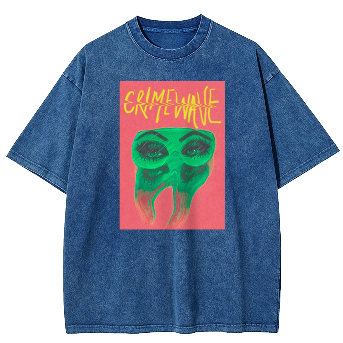 Trippy Eyes Indie Psychedelic Aesthetic Goth Washed T-Shirt