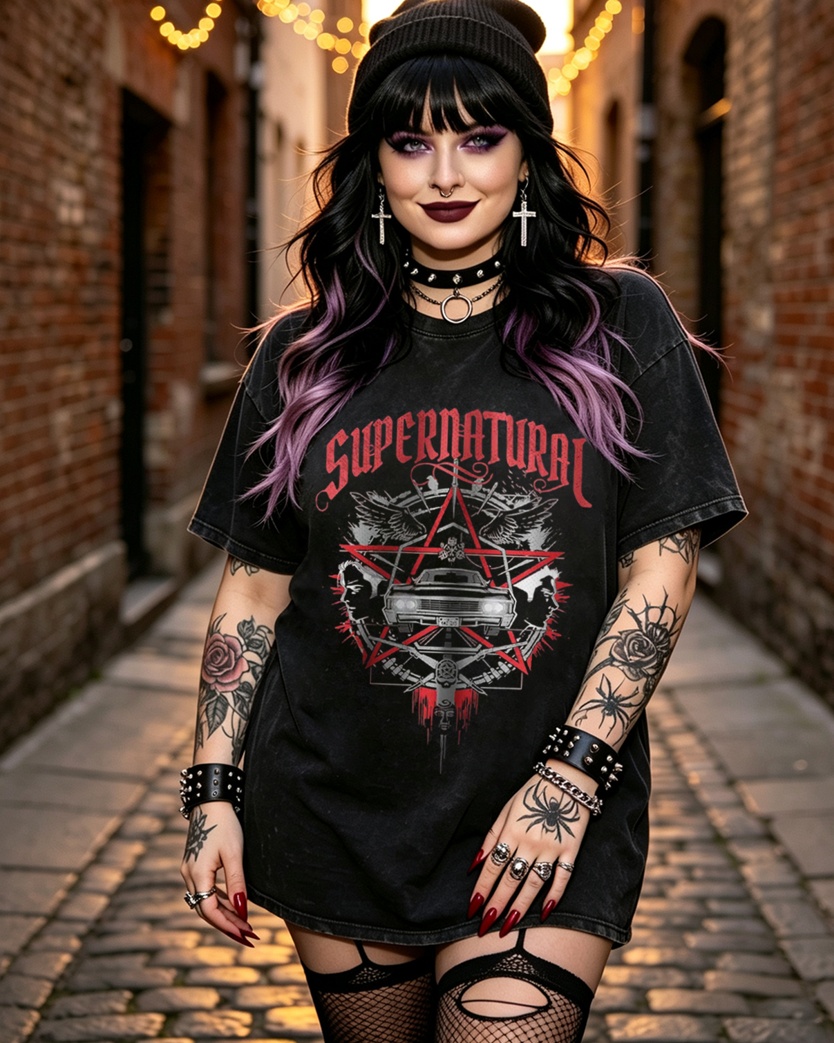 Classic Demon Hunter Muscle Car Washed T-Shirt
