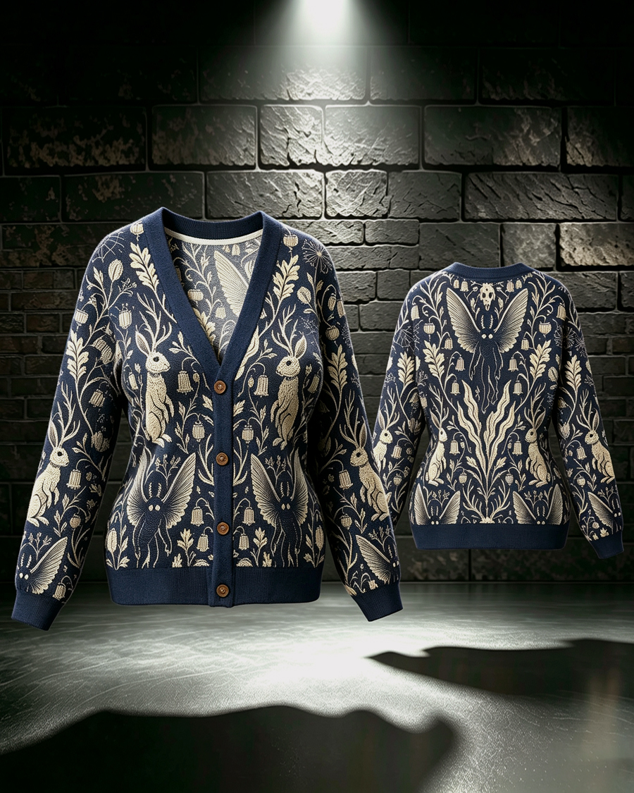 Cryptid Creatures Oddity Cardigan Sweater