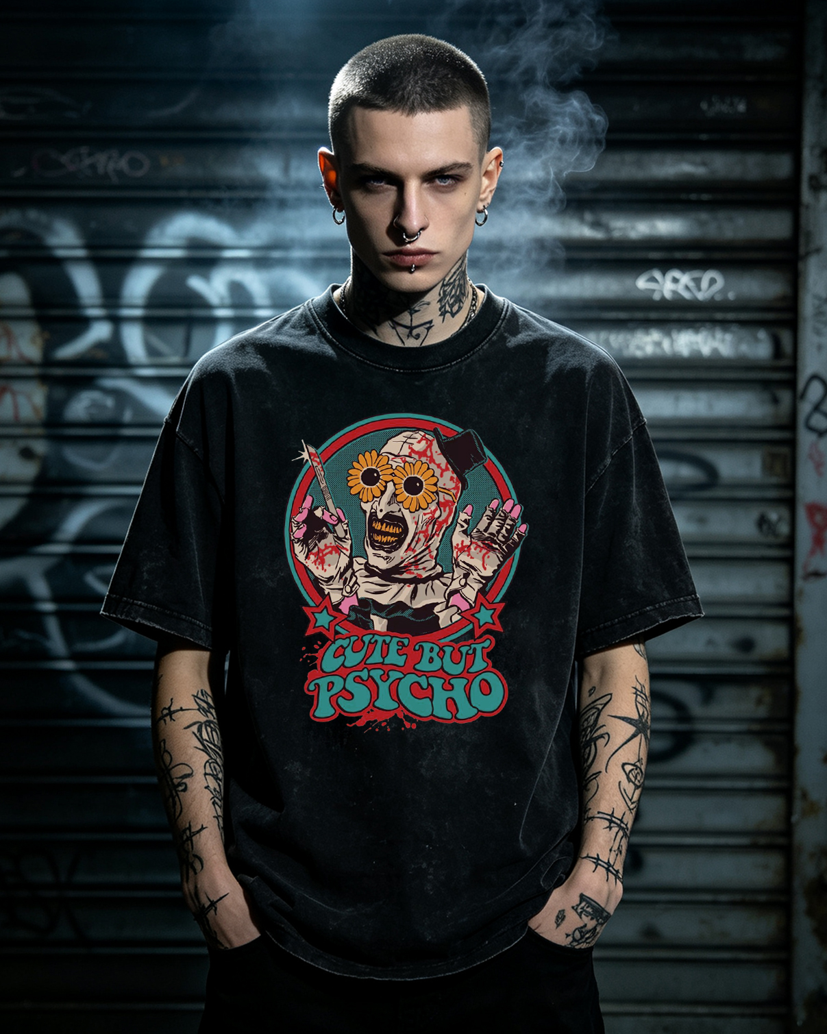 Cute But Psycho Washed T-Shirt