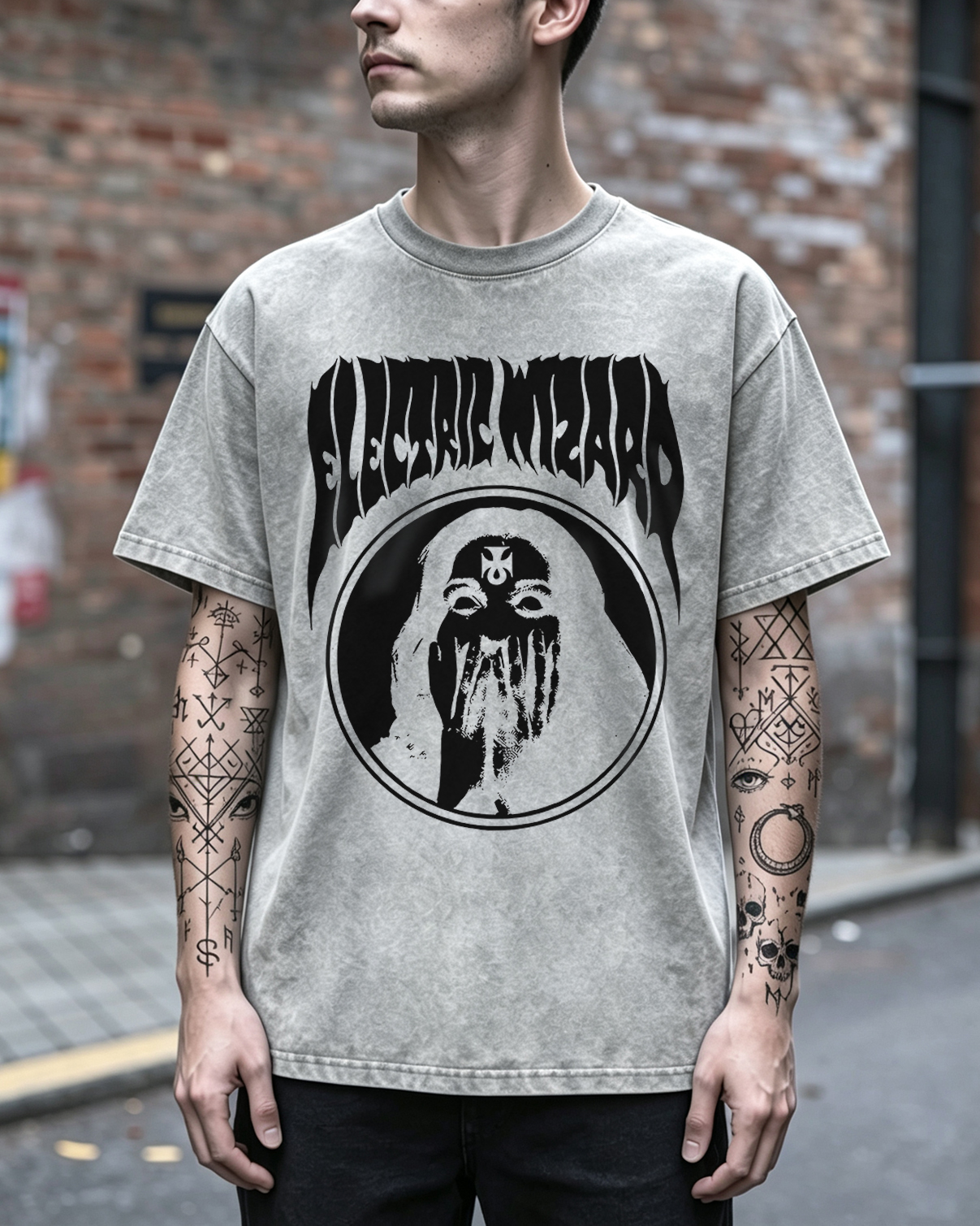 Electric Wizard Washed T-Shirt Occult Doom Metal