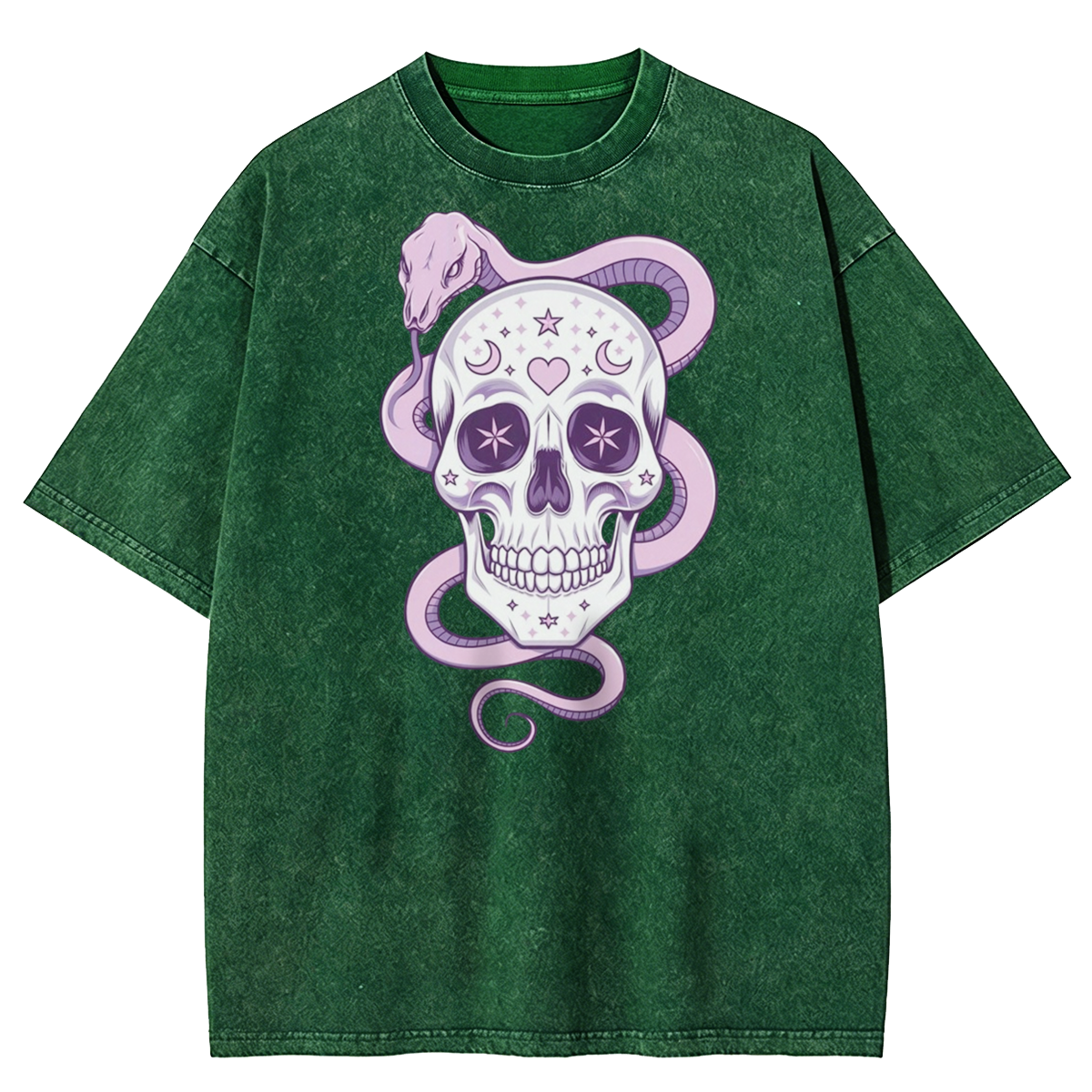 Stardust Serpentine Pastel Goth Washed Oversized T-Shirt
