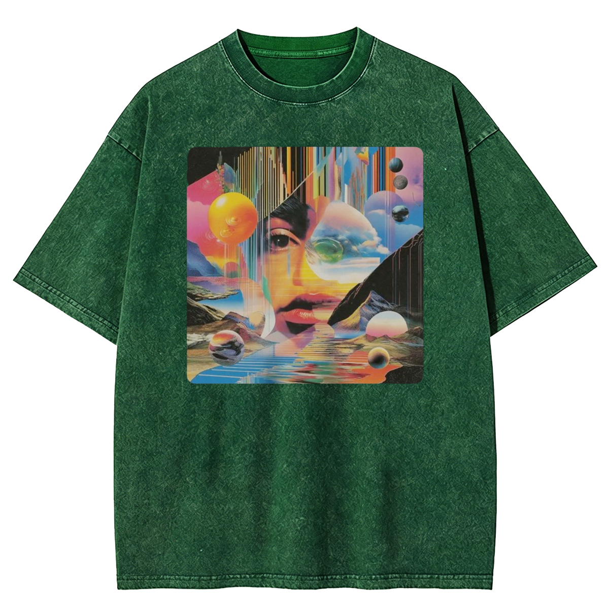 Surreal Psychedelic Vaporwave Washed T-Shirt
