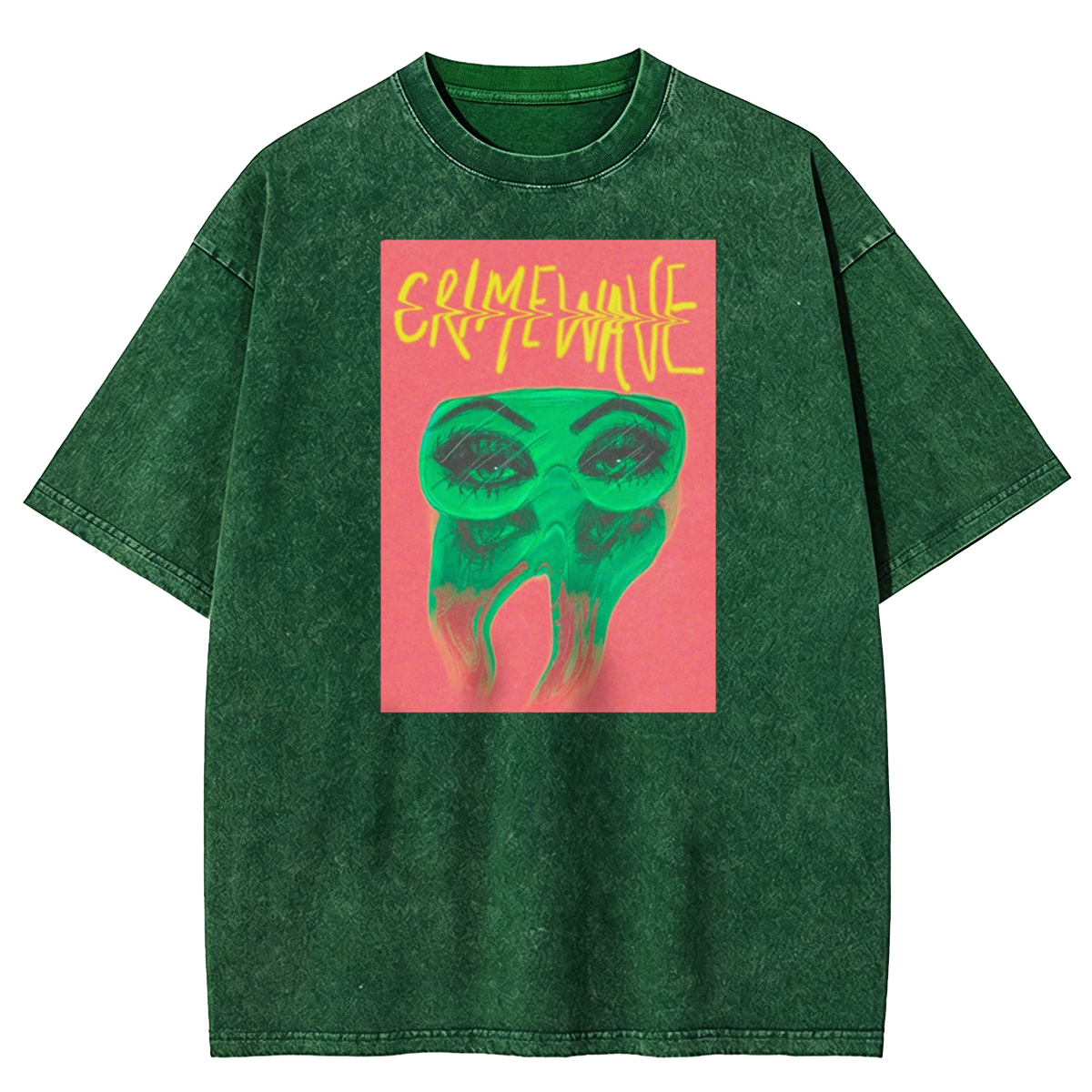 Trippy Eyes Indie Psychedelic Aesthetic Goth Washed T-Shirt