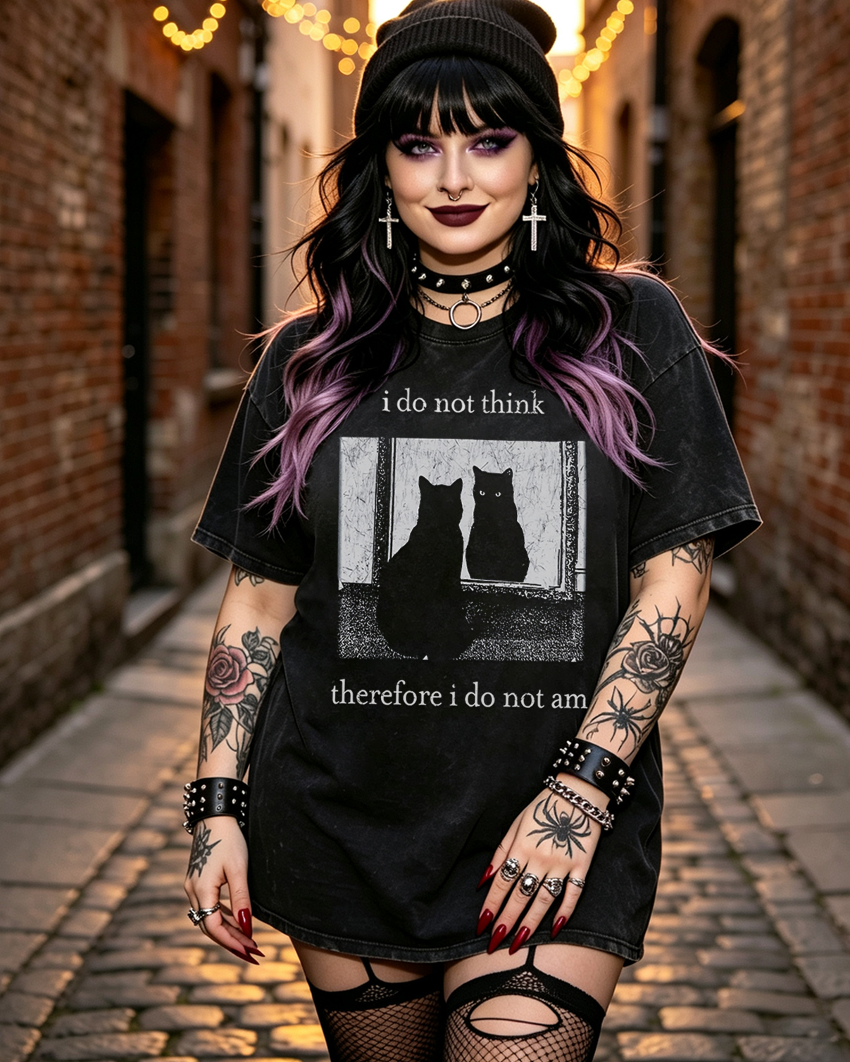 I do not think therefore i do not am Washed T-Shirt