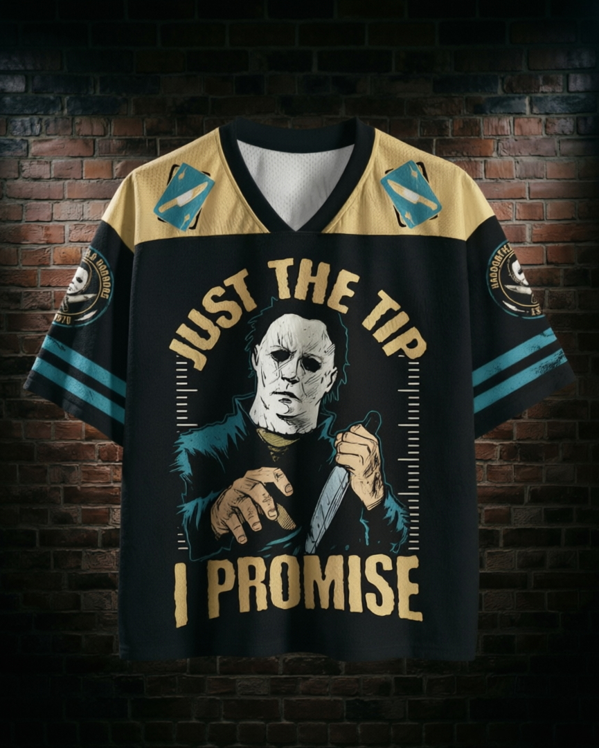 Just The Tip I Promise Horror Mesh Jersey