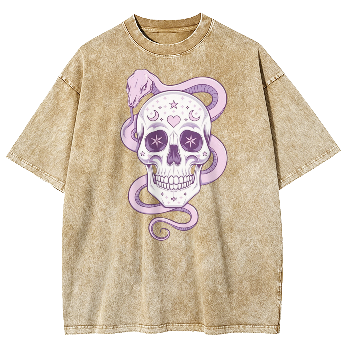 Stardust Serpentine Pastel Goth Washed Oversized T-Shirt