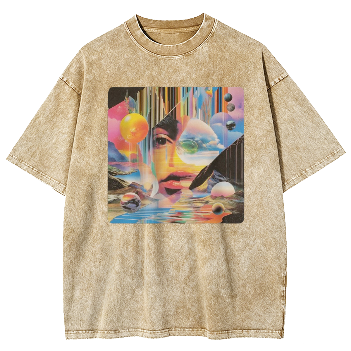 Surreal Psychedelic Vaporwave Washed T-Shirt
