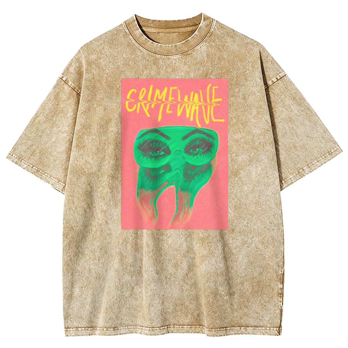 Trippy Eyes Indie Psychedelic Aesthetic Goth Washed T-Shirt