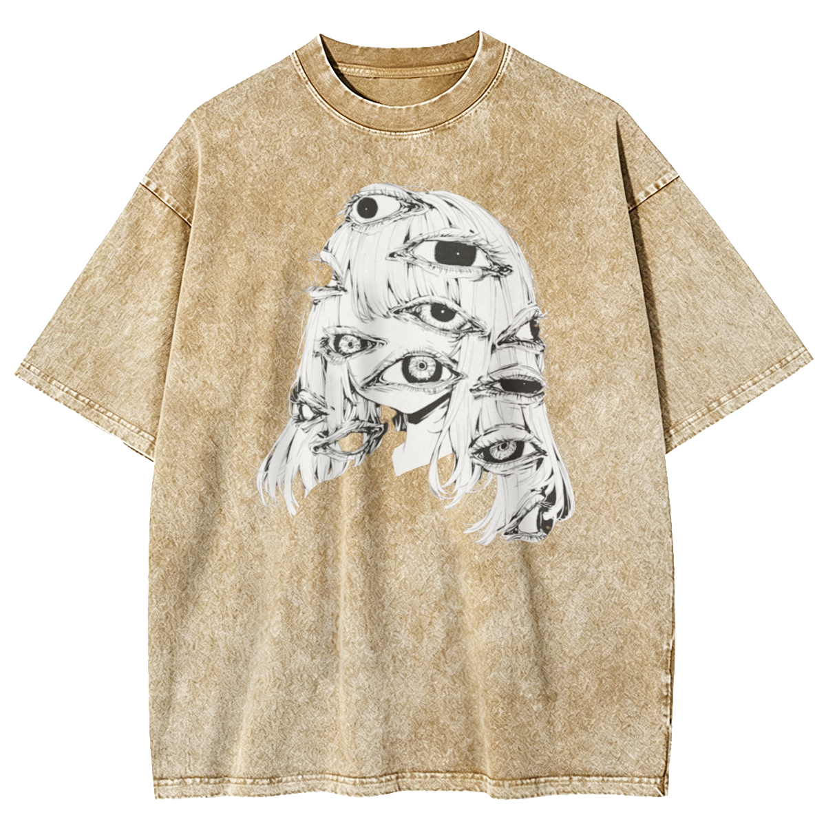 Weirdcore Eyeball Washed T-Shirt