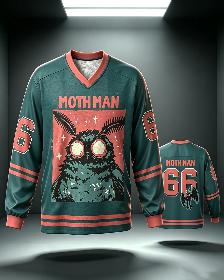 Mothman V-Neck Long Sleeve Jersey