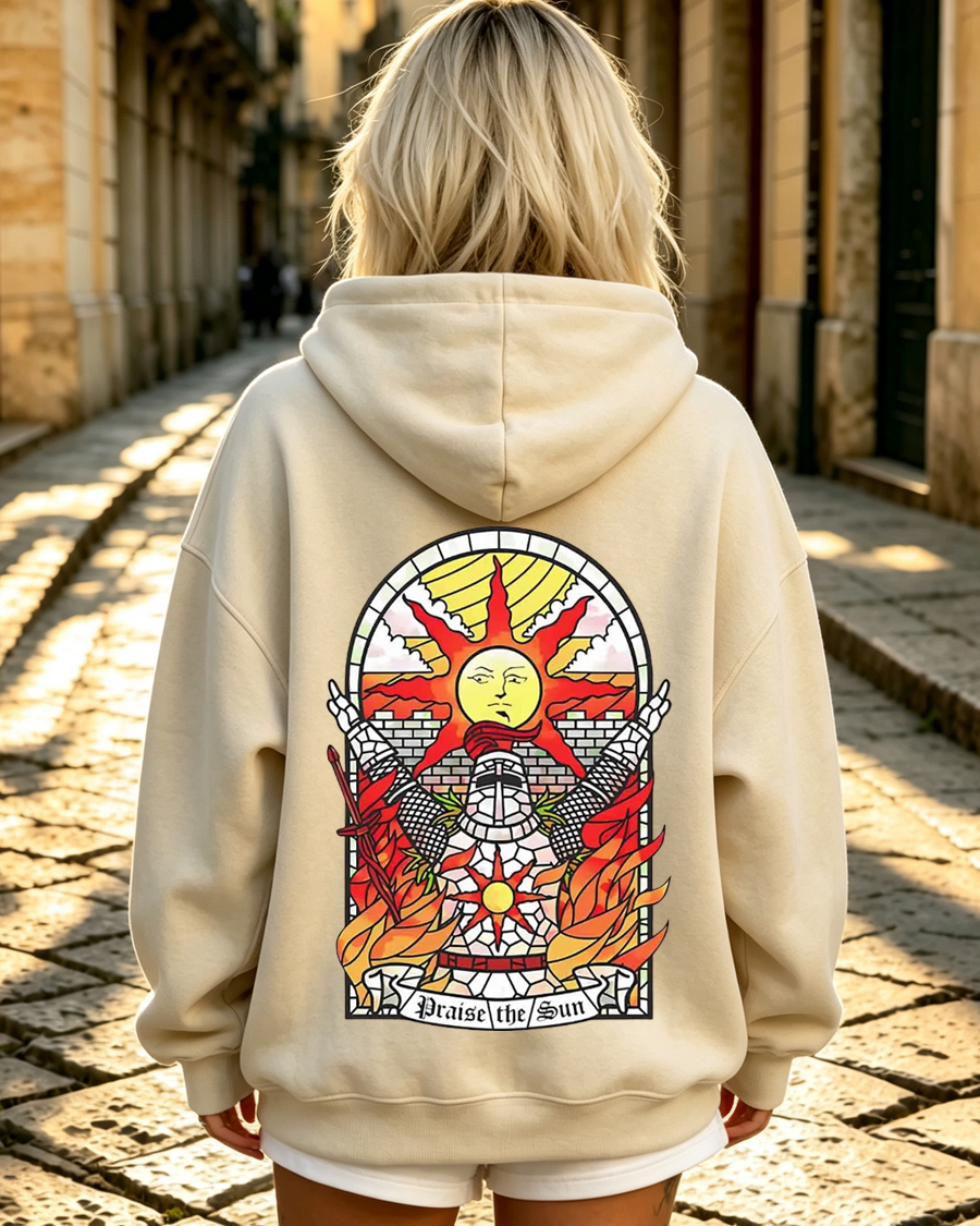 Praise the Sun Back Print Hoodie
