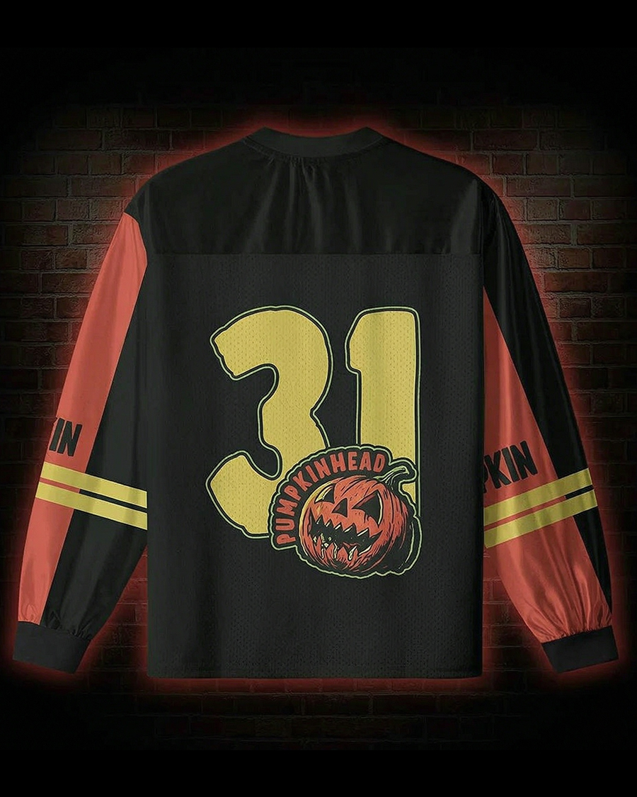 Pumpkin Guts V-Neck Long Sleeve Jersey