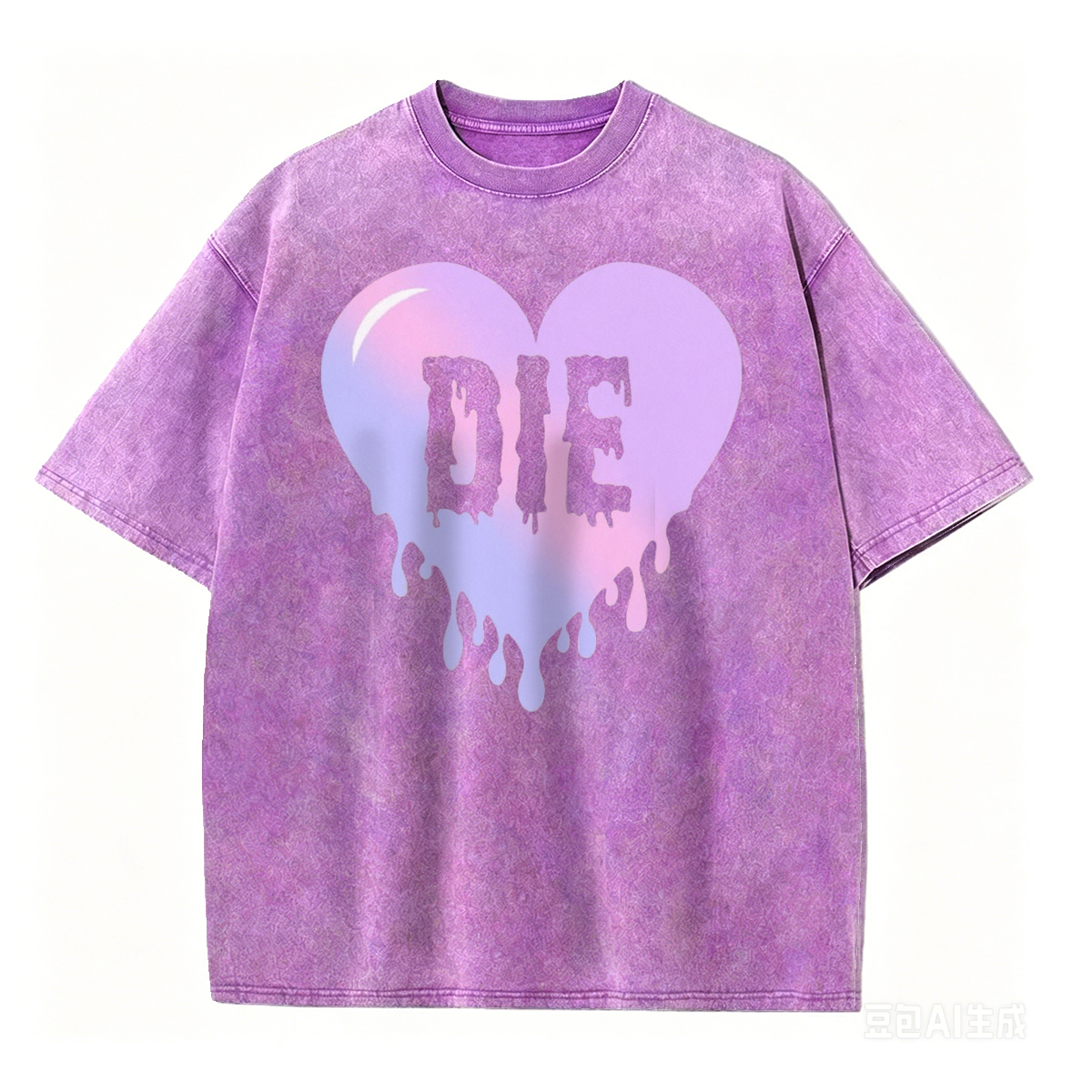Colorful DIE Goth Washed T-Shirt