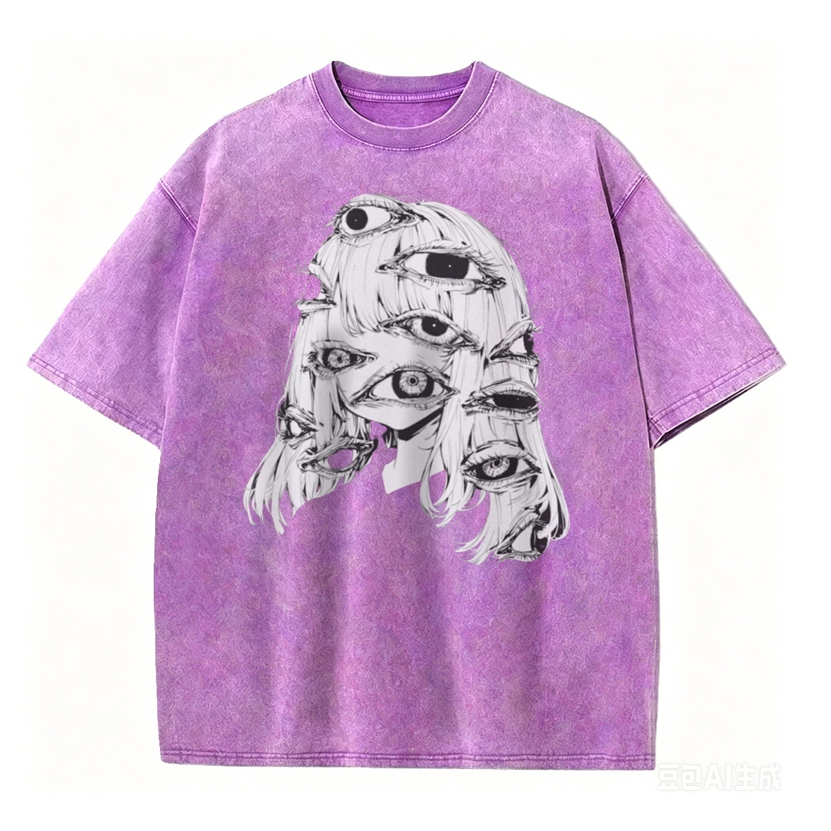 Weirdcore Eyeball Washed T-Shirt