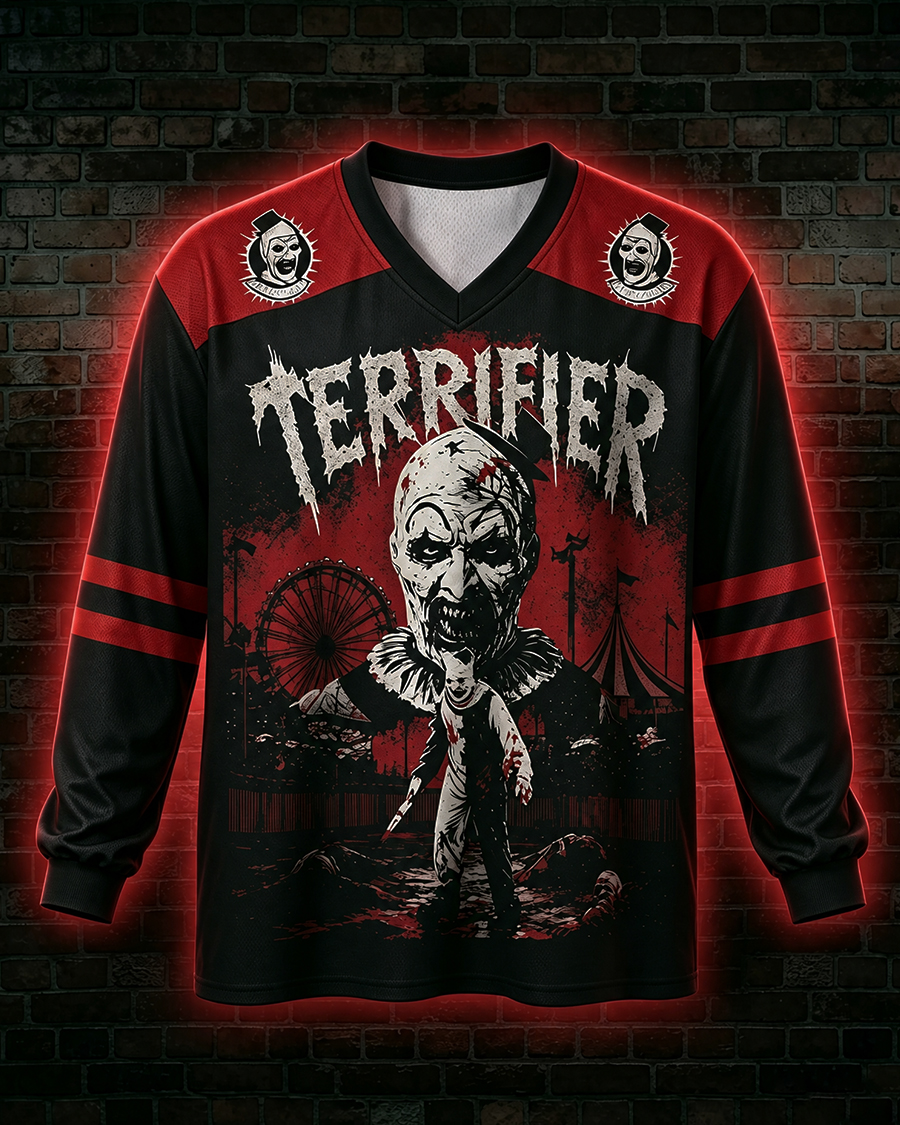 Sinister Carnival Clown Horror Mesh Long Sleeve Jersey