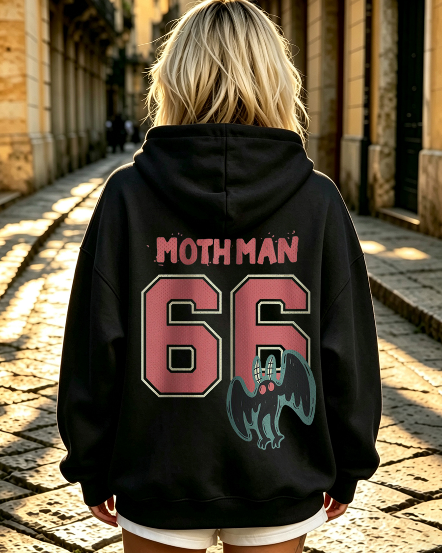 Vintage Mothman Cryptid Graphic Hoodie