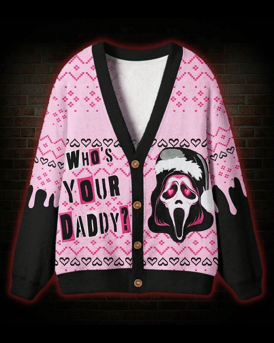 Who's Your Daddy Horror Cardigan Sweater