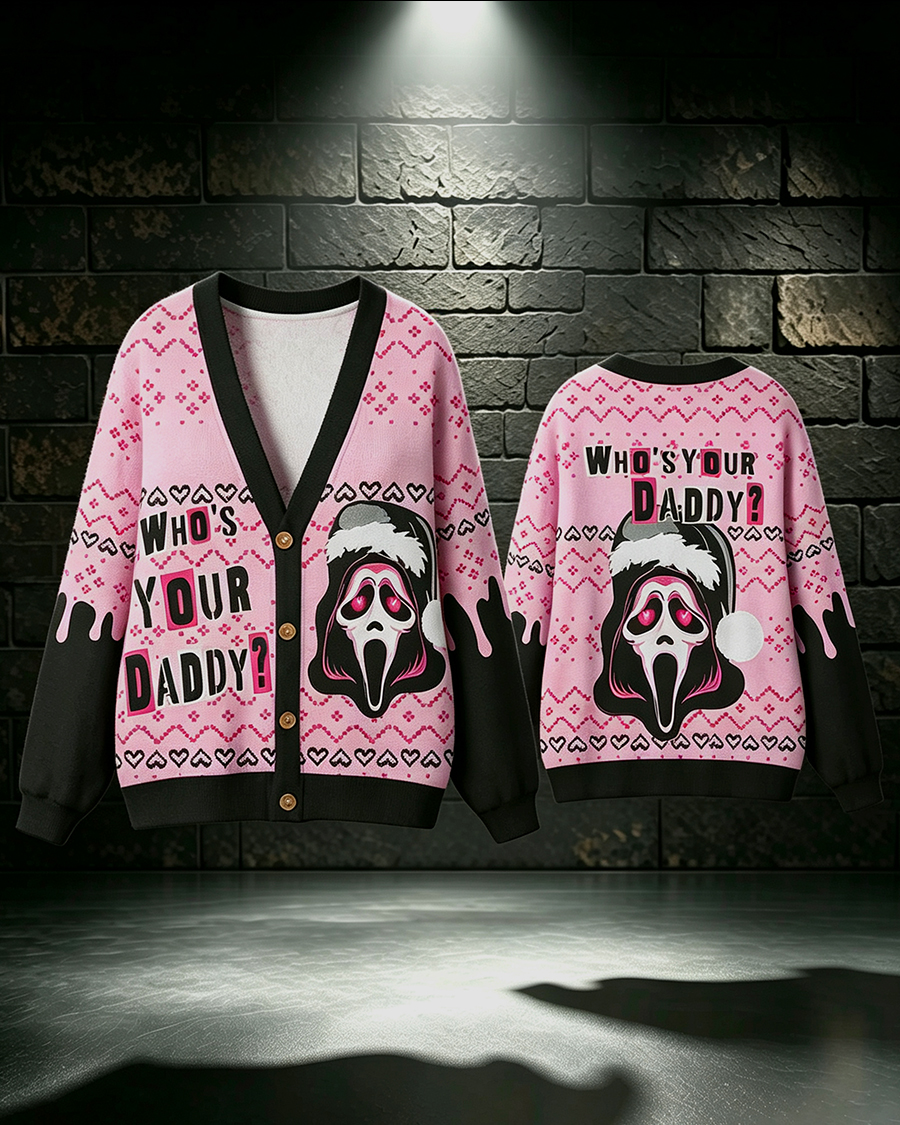 Who's Your Daddy Horror Cardigan Sweater