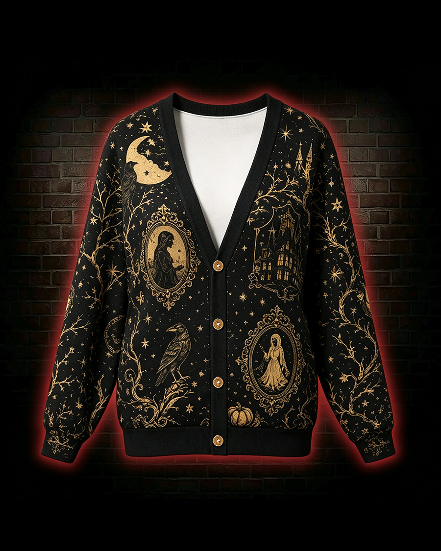 Vintage Gothic Halloween Cardigan for Women