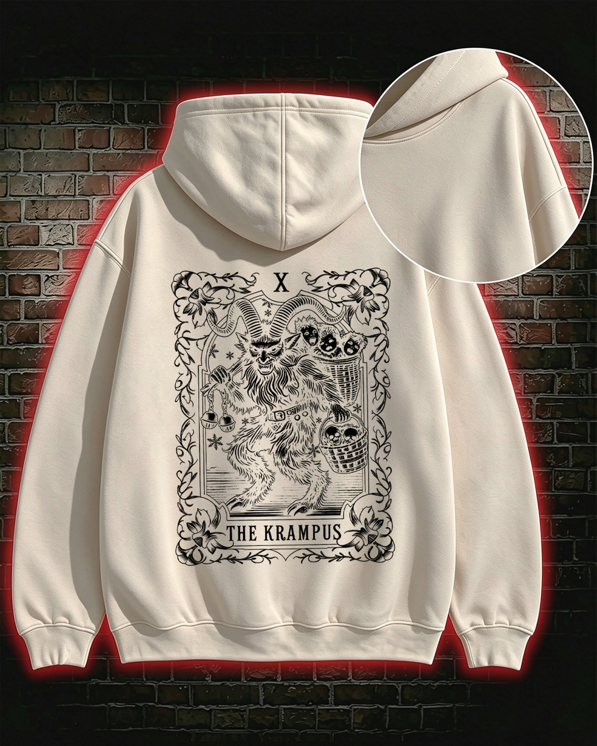 The Krampus Tarot Card Graphic Hoodie