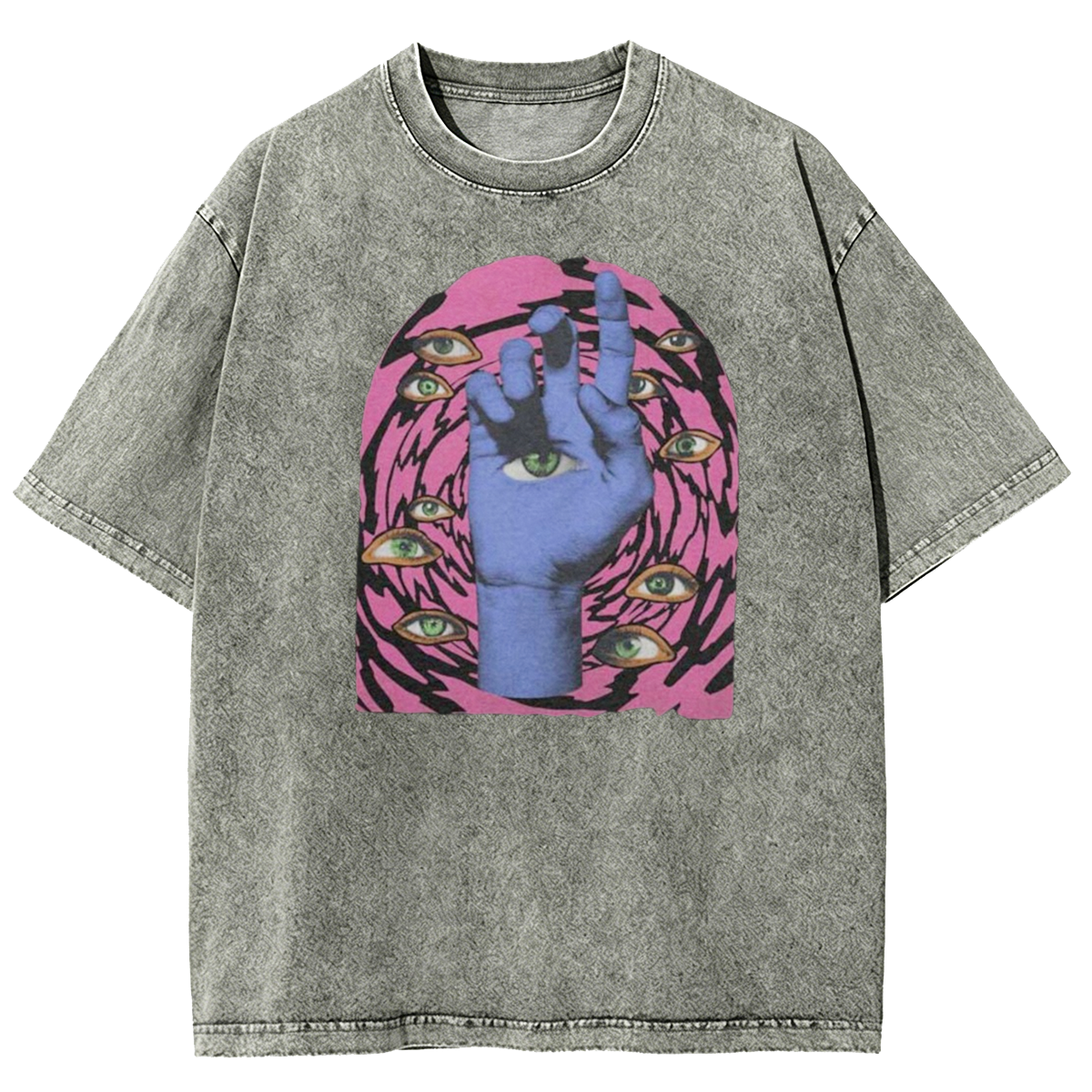 Weirdcore Aesthetic Goth Washed T-Shirt