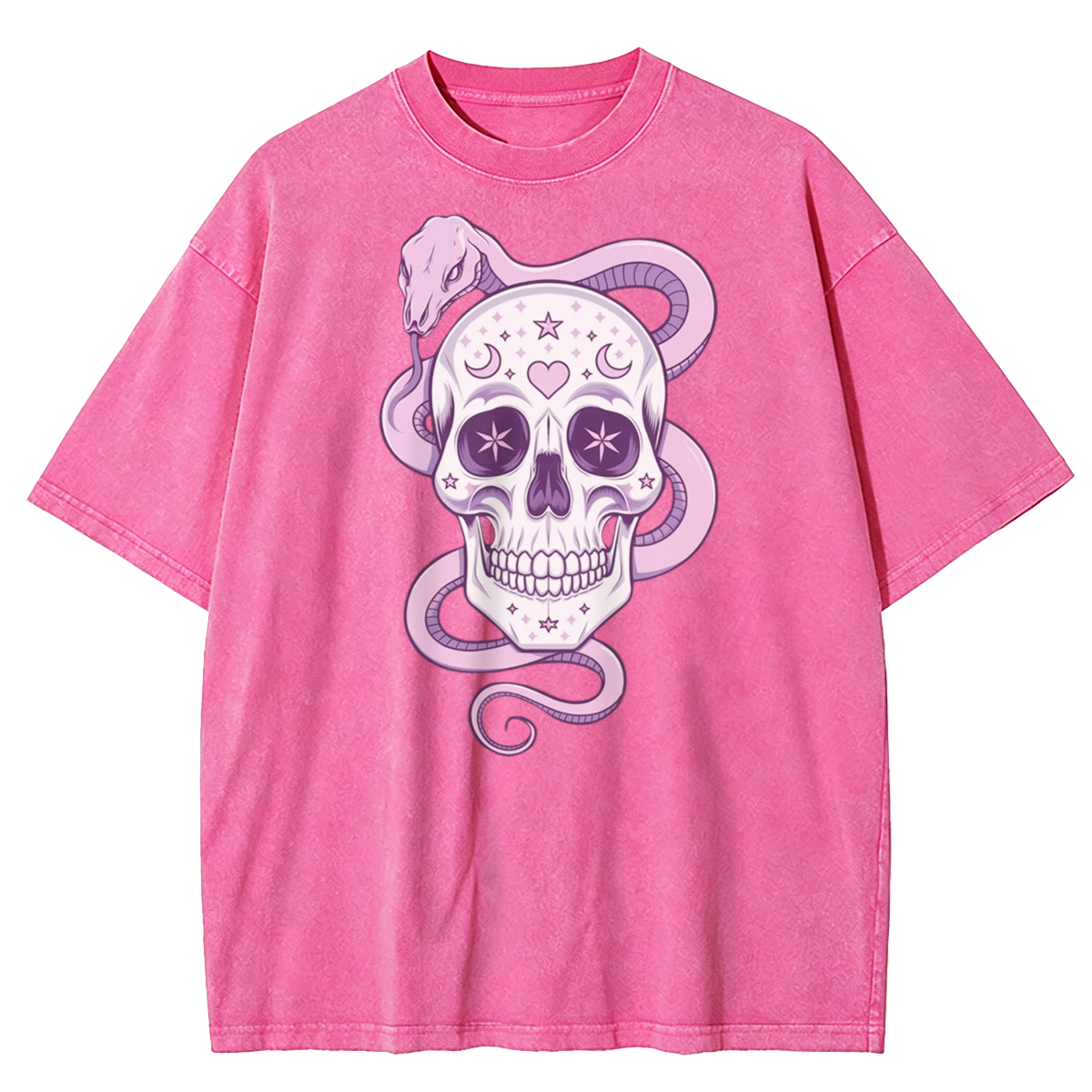 Stardust Serpentine Pastel Goth Washed Oversized T-Shirt