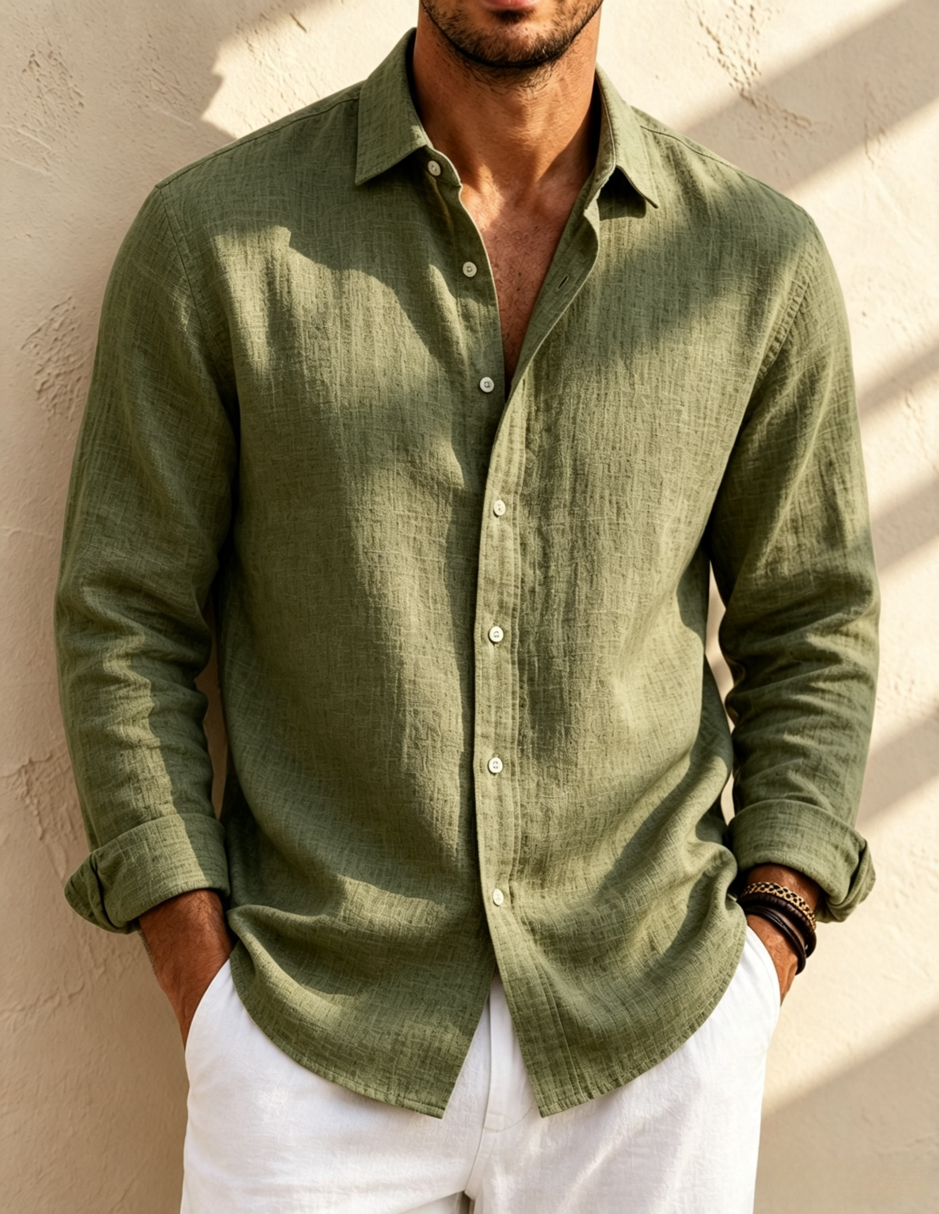 Men's Breeze Pure Linen Long Sleeve Shirt