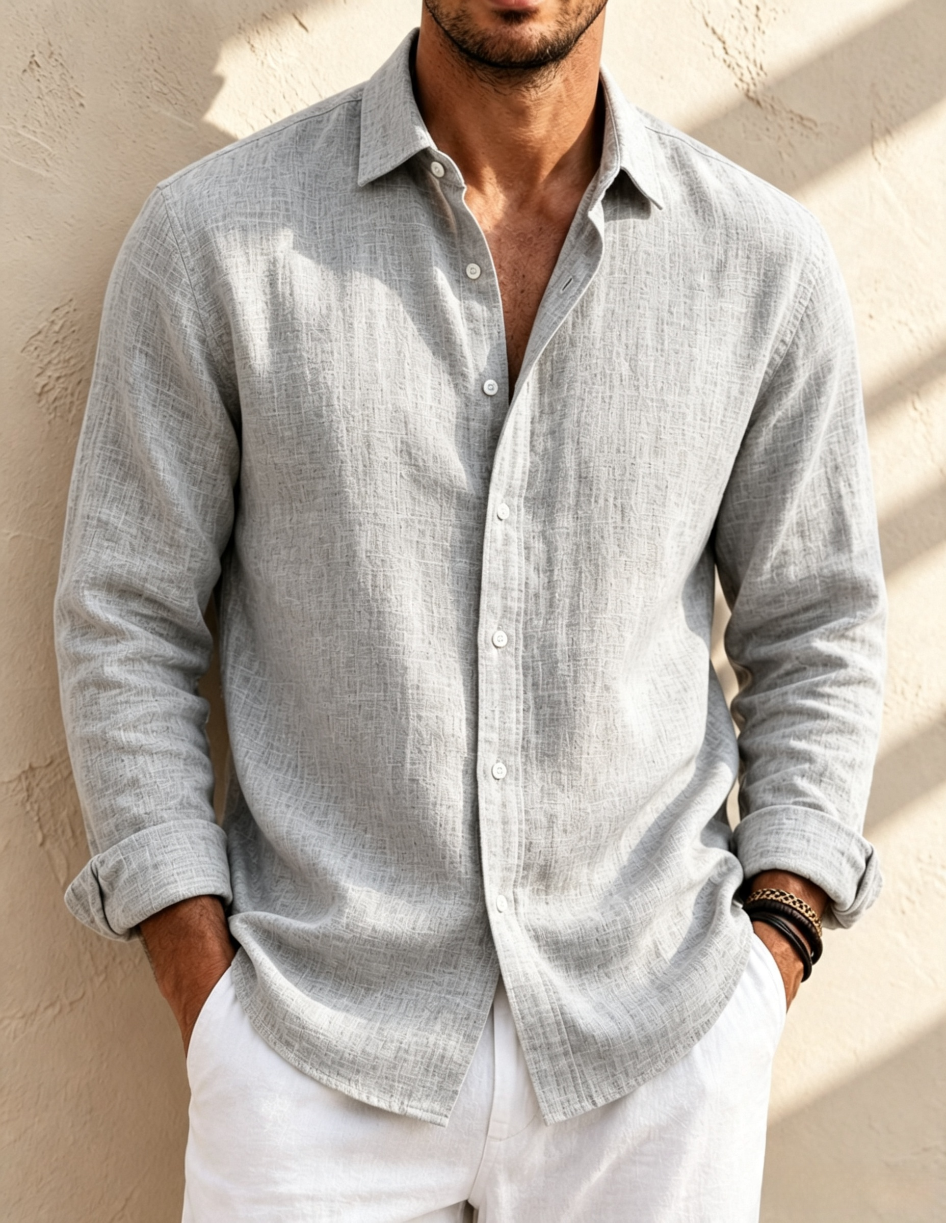 Men's Breeze Pure Linen Long Sleeve Shirt