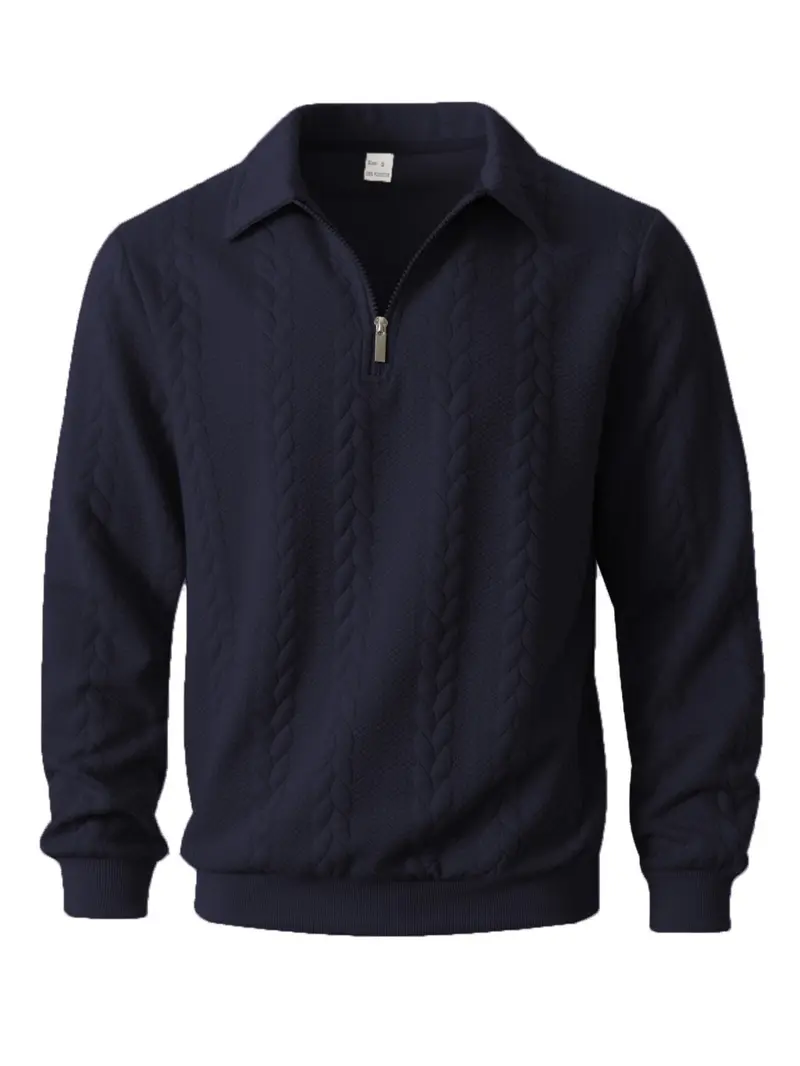Men's Spring Outfits Knitted Polo Neck Long Sleeve Fitted Knitwear Sweatshirt for Daily Wear, Casual Basic Knitwear, Old Money Zipper Half Button Design, Casual Versatile Sweater Pullover, Essential for Man's Wardrobe Men's Spring Outfits Knitted Polo Neck Long Sleeve Fitted Knitwear Sweatshirt for Daily Wear, Casual Basic Knitwear, Old Money Zipper Half Button Design, Casual Versatile Sweater Pullover, Essential for Man's Wardrobe