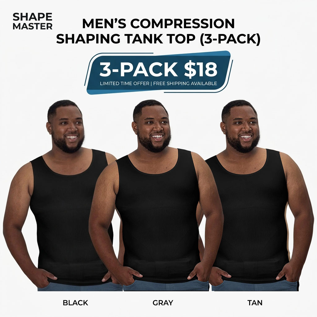 Men's Compression Tank Top - Sleeveless Body Shaper Undershirt