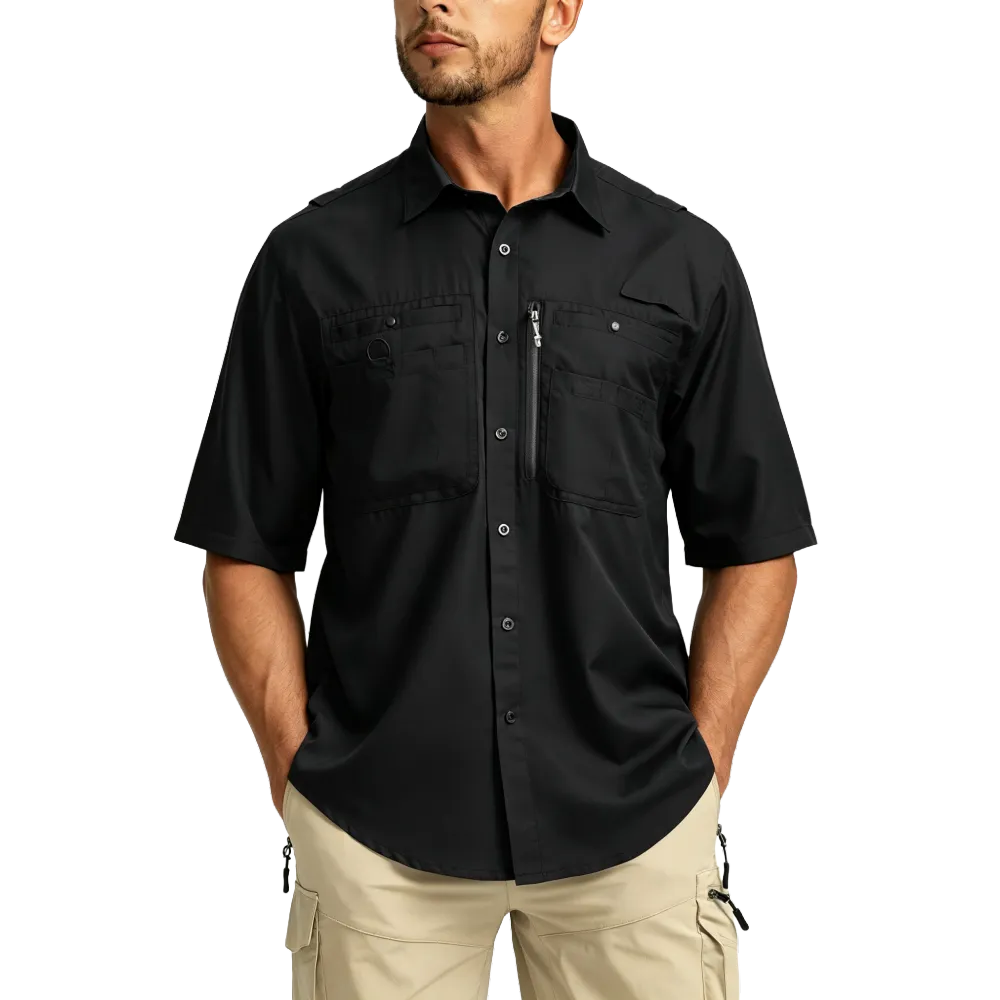 Men's Casual Outdoor Button-Down Fishing Top