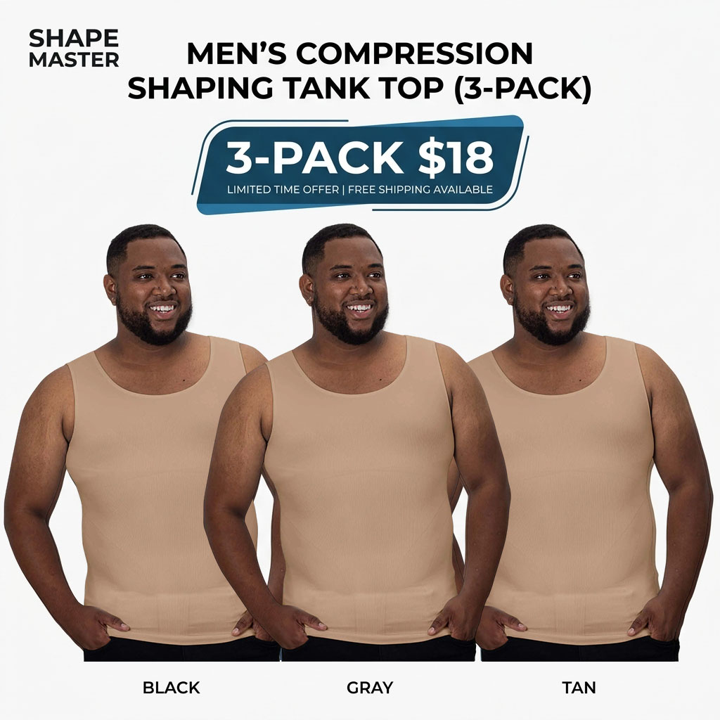 Men's Compression Tank Top - Sleeveless Body Shaper Undershirt