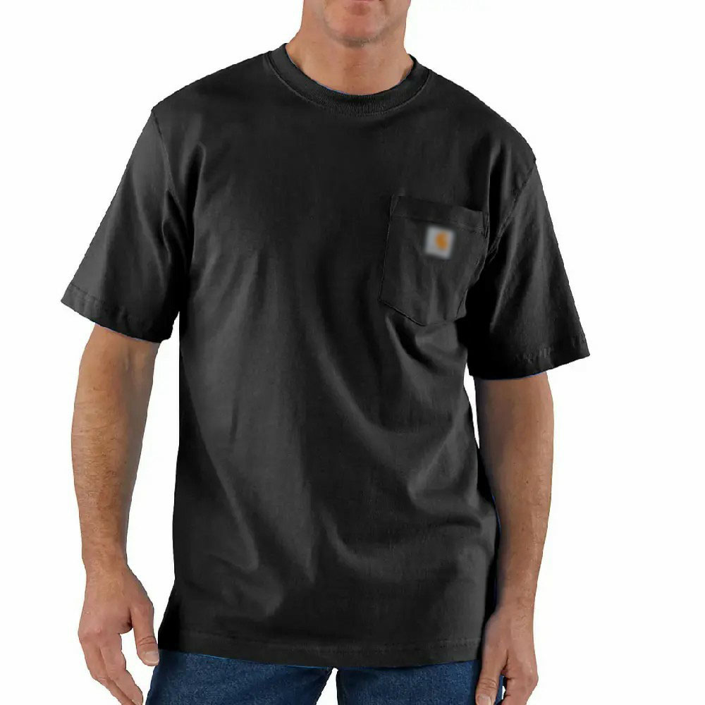 Men's Heavyweight Cotton Pocket T-Shirt – Loose Fit Casual Workwear Tee