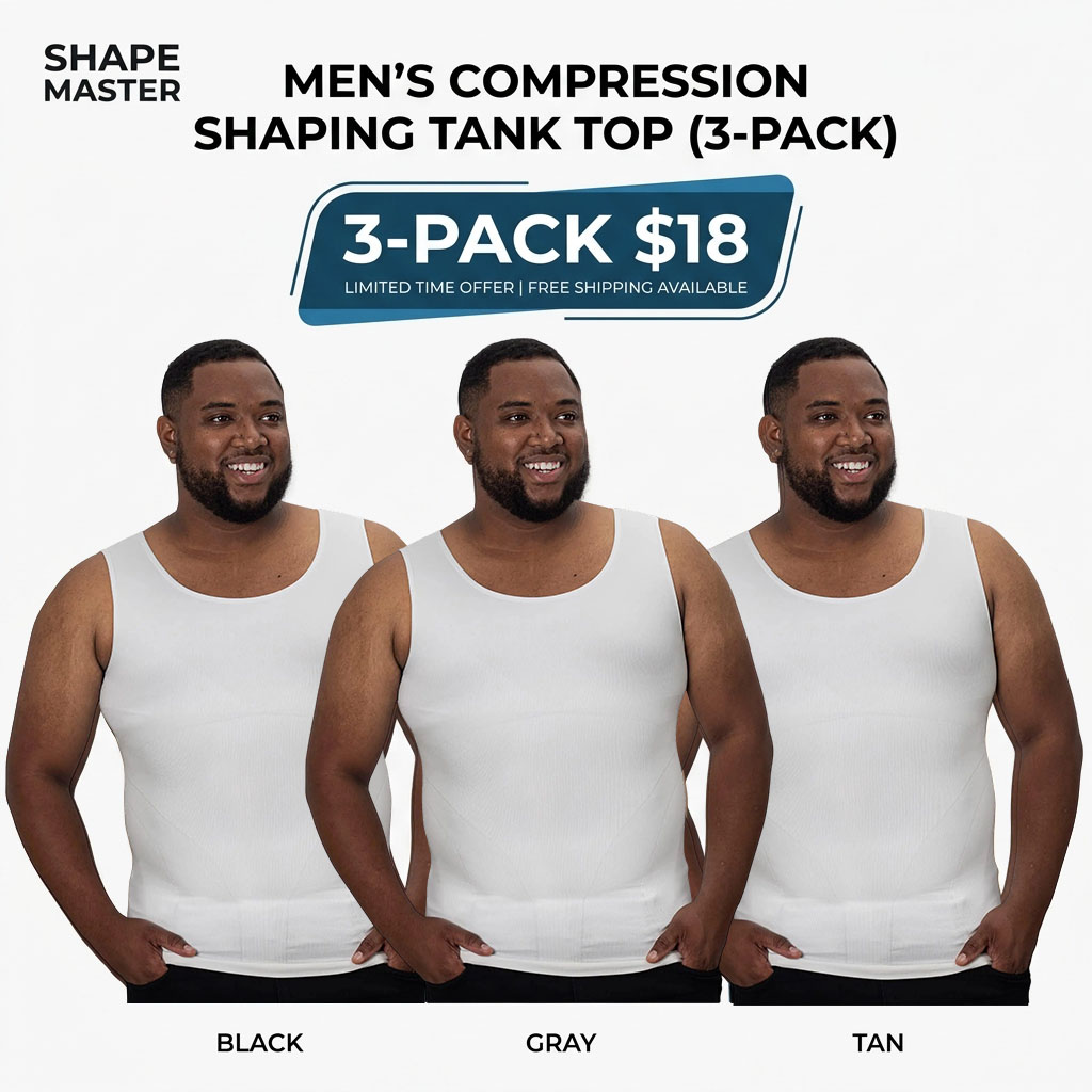 Men's Compression Tank Top - Sleeveless Body Shaper Undershirt