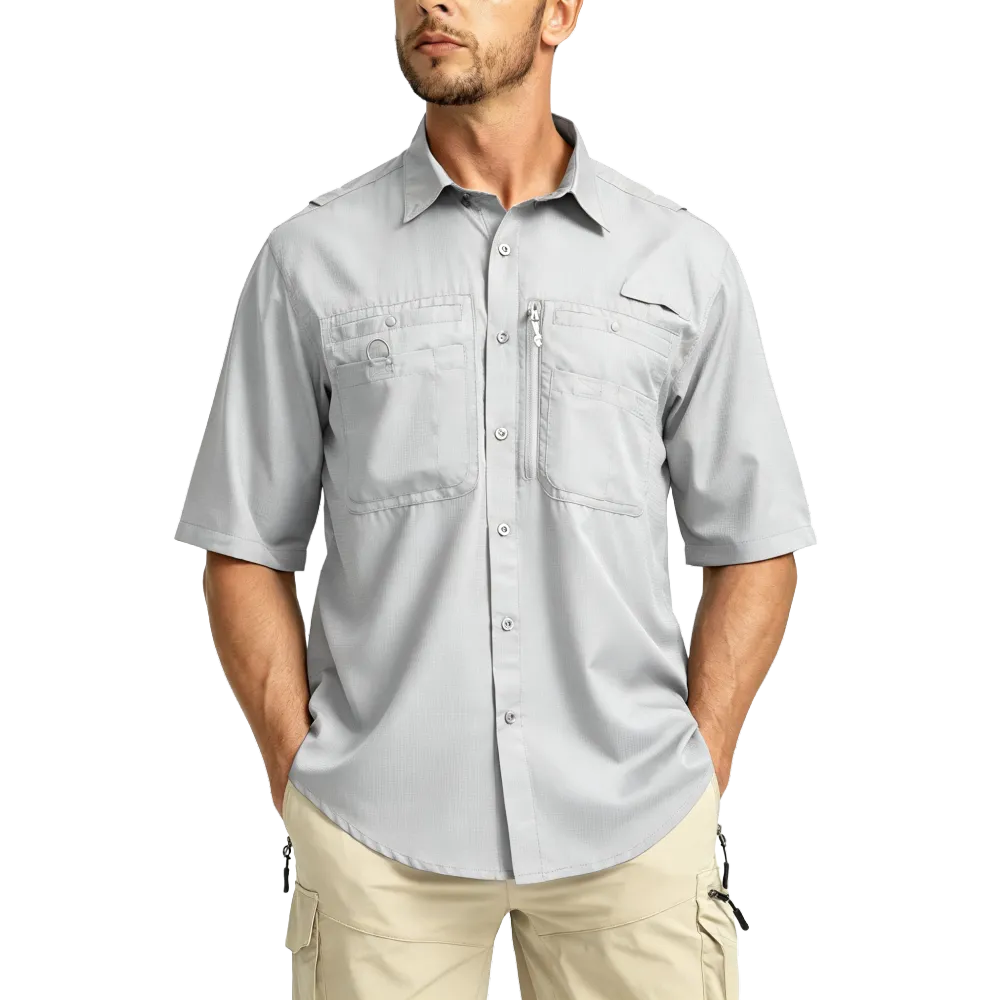 Men's Casual Outdoor Button-Down Fishing Top