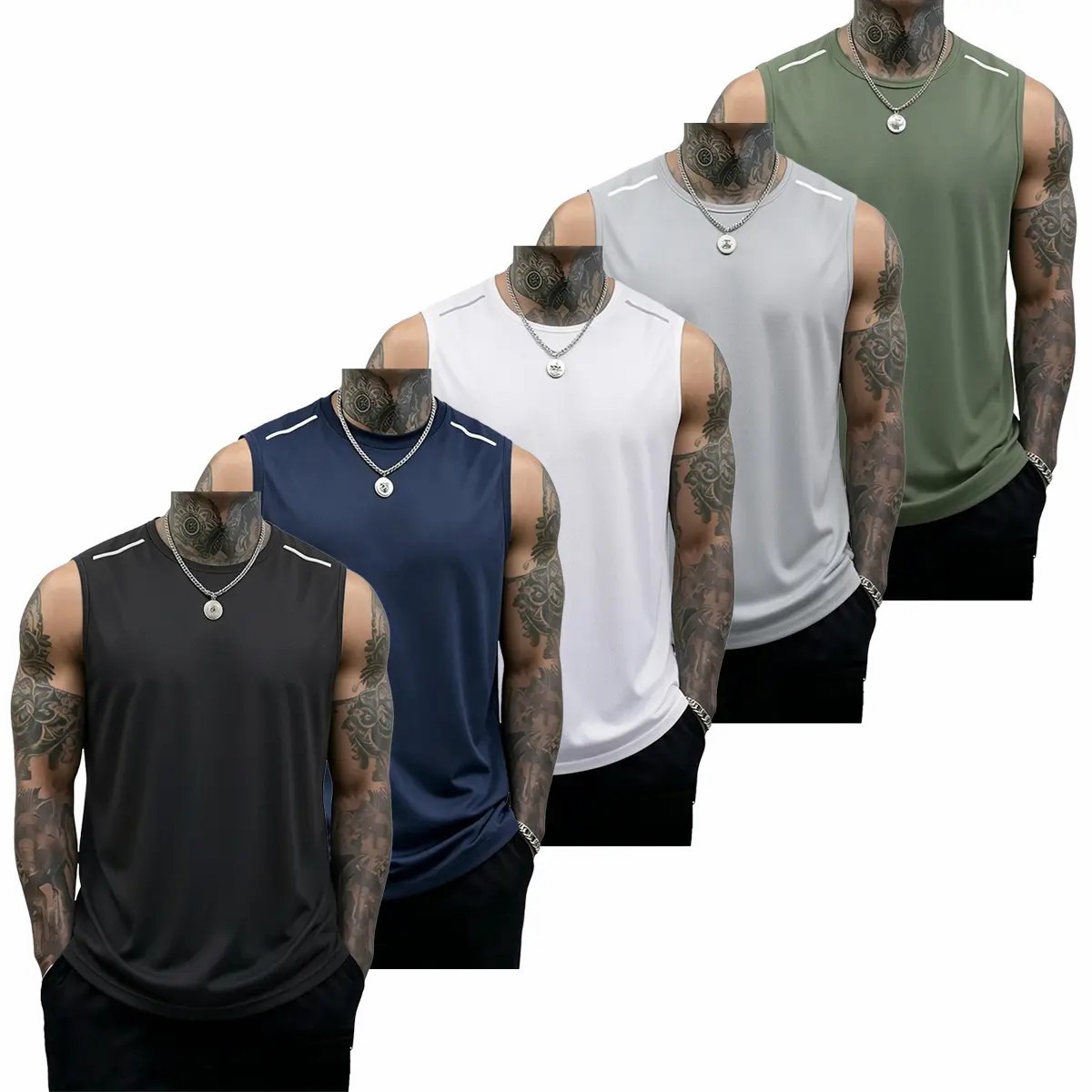5-Pack Men’s Fitness Tank Tops – Slim Fit Muscle Sleeveless Shirts | Only $21.99