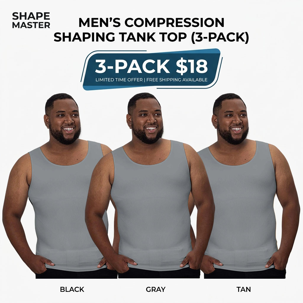 Men's Compression Tank Top - Sleeveless Body Shaper Undershirt