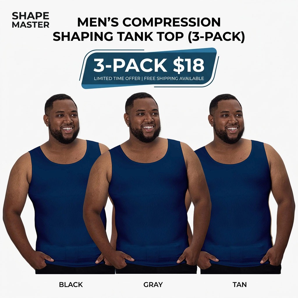 Men's Compression Tank Top - Sleeveless Body Shaper Undershirt