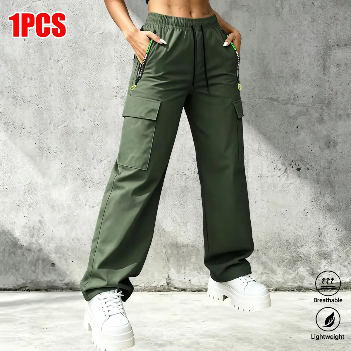 Women’s 5-Pack Lightweight Cargo Jogger Pants – Casual Outdoor Utility Pants