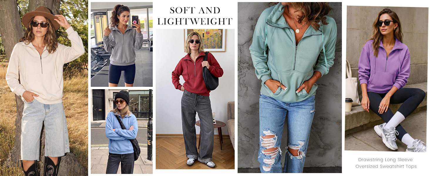 pullover sweatshirts for women casual comfort colors sweatshirt for women 1/4 zip pullover women