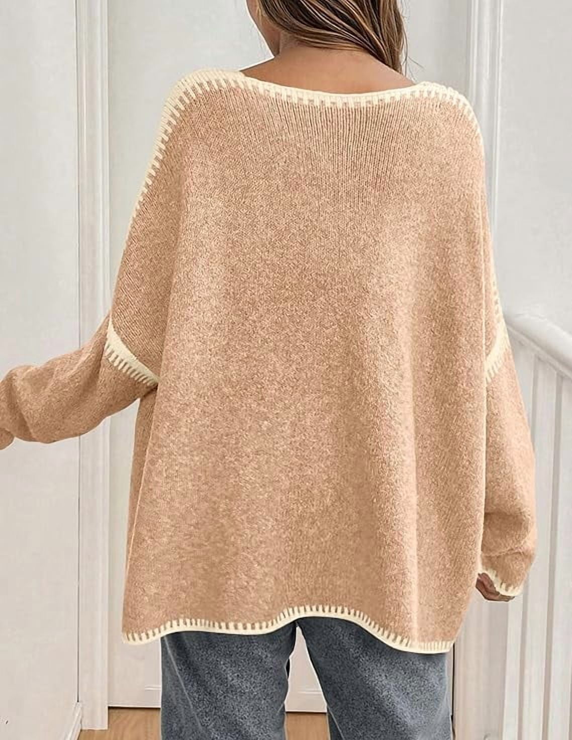 Womens Oversized Cardigan Sweaters Fall Long Lantern Sleeve Knit Open Front Lightweight Sweater