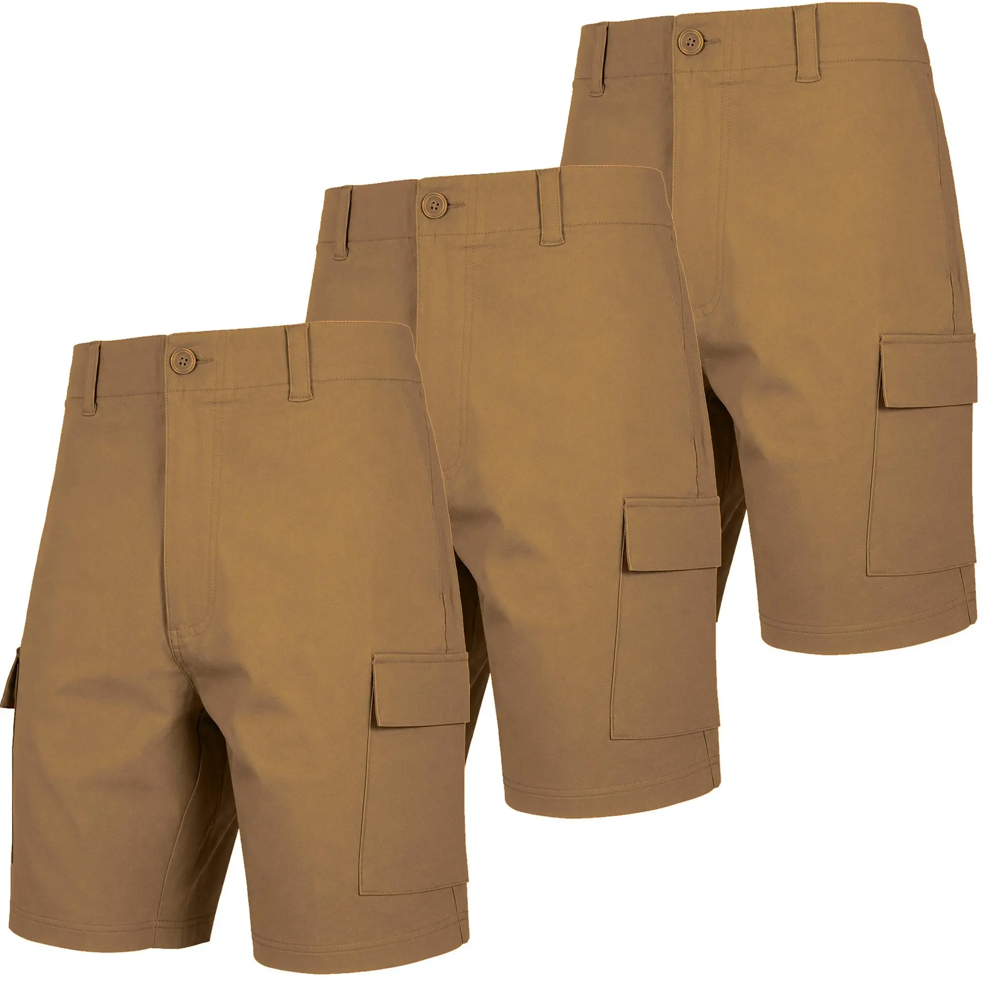 3-Pack Men's Tactical Cargo Shorts – Multi-Pocket Outdoor Hiking Shorts
